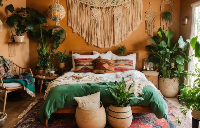 boho bedroom decor tips add plants